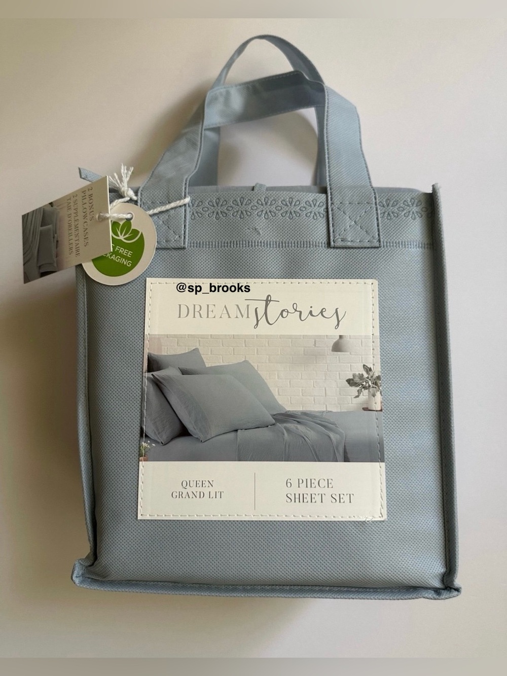 🎁Dream Stories 6-Piece Queen Sheet Set in Sky Blue - DREAM Stories Sheet Set